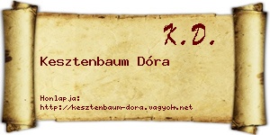 Kesztenbaum Dóra névjegykártya