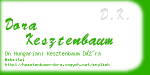 dora kesztenbaum business card